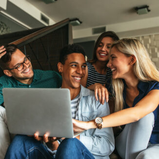 Group of diverse young adults